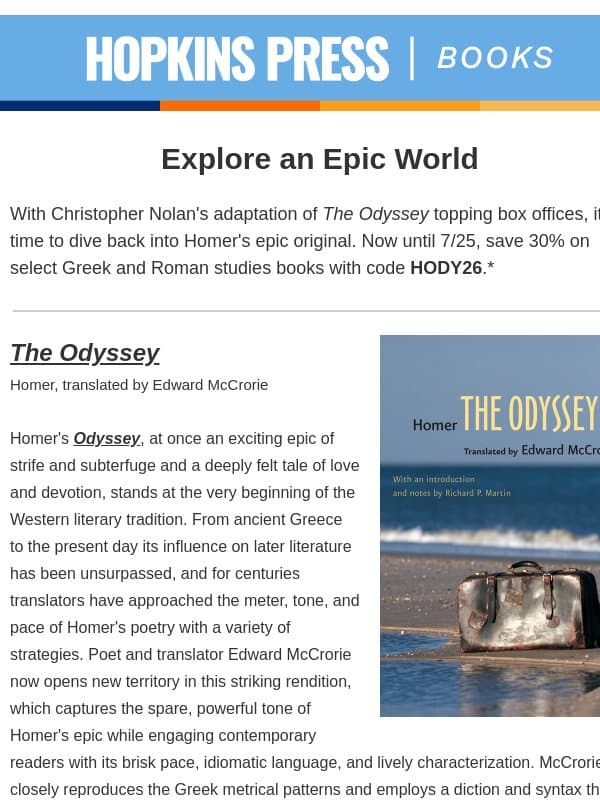 Explore an Epic World π email from Johns Hopkins University