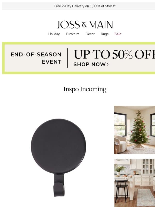 Add this to your curated mix → the Lekhraj Wreath email from Joss & Main