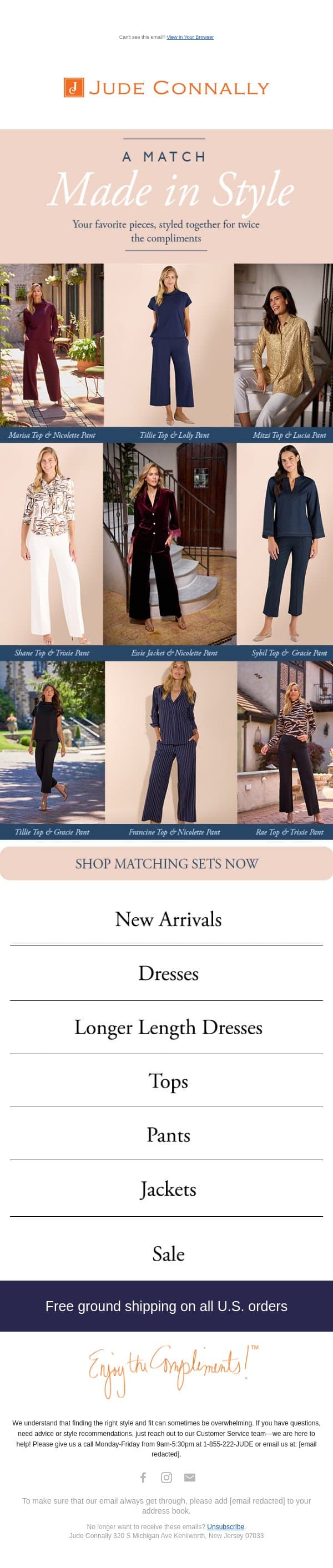 These Outfits Are Having a Moment email from Jude Connally screenshot