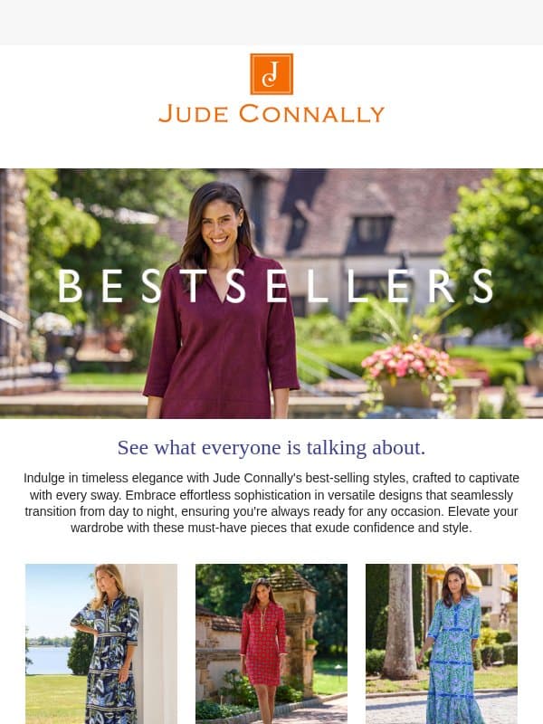 Check out our best-sellers. email from Jude Connally