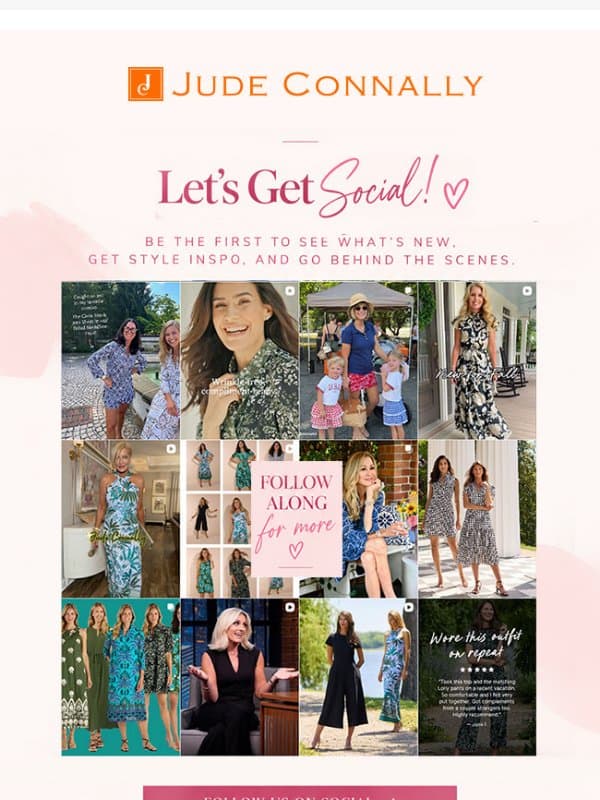 Follow us on Social Media! email from Jude Connally