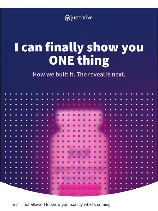 We built this inside a virtual gut first email from Just Thrive