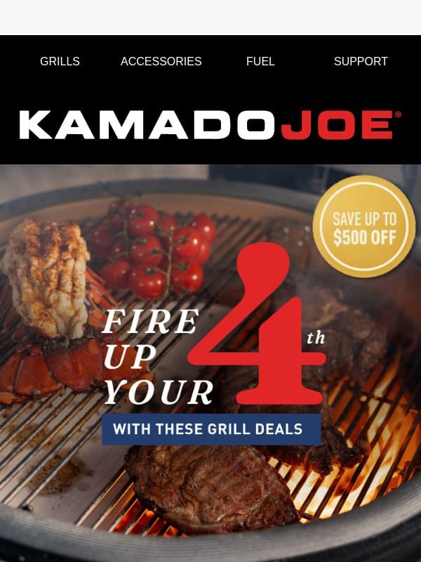 Summer Adventure Deals End Tonight email from Kamado Joe