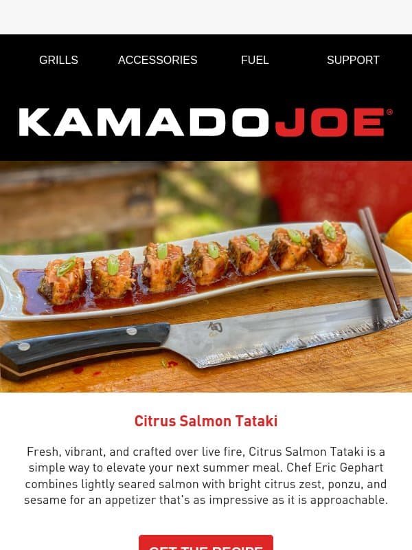 A New Recipe To Master: Citrus Salmon Tataki email from Kamado Joe