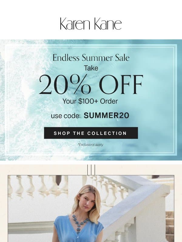 Consider Your Summer Events Covered email from Karen Kane