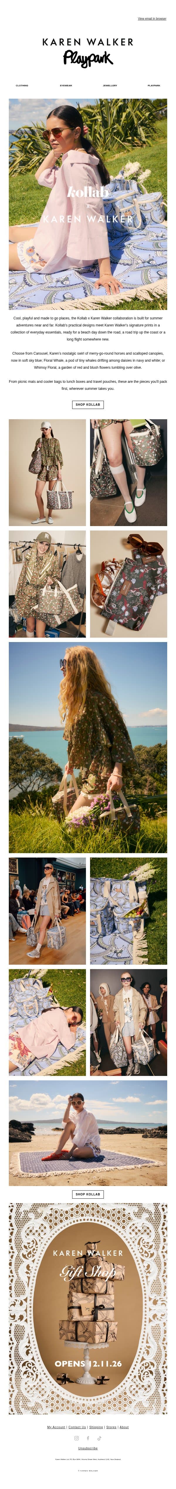 Kollab x Karen Walker: Everyday Essentials email from Karen Walker screenshot