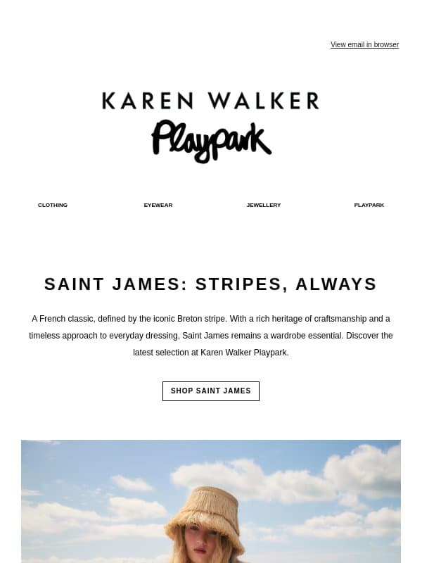 An Icon Returns: Saint James email from Karen Walker
