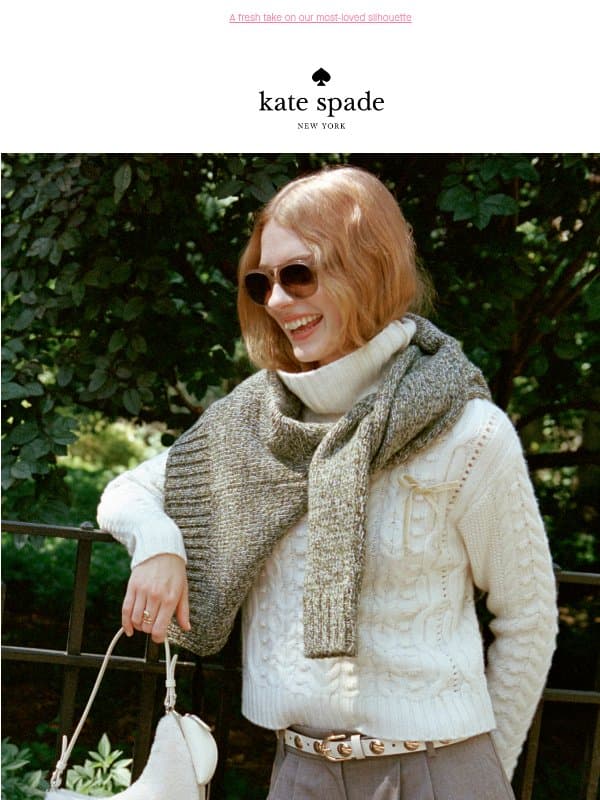 Duo's fall refresh email from Kate Spade