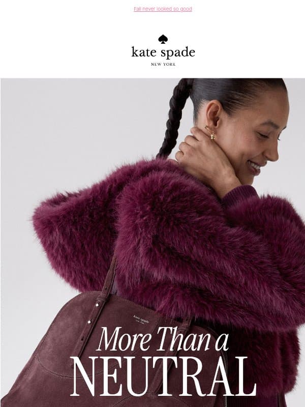 A new take on neutrals email from Kate Spade