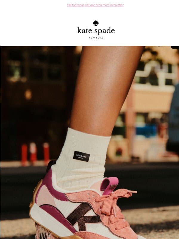 Sneakers worth sharing email from Kate Spade
