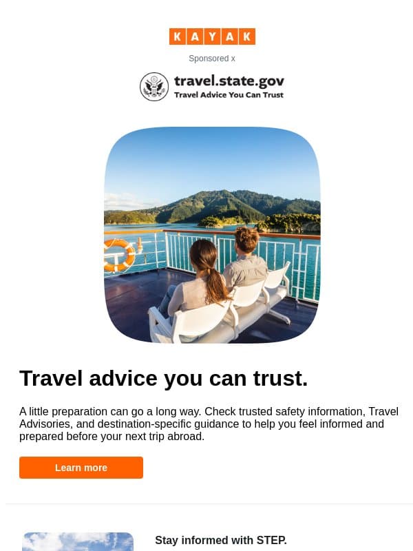 Going abroad? Check this before you go. email from Kayak