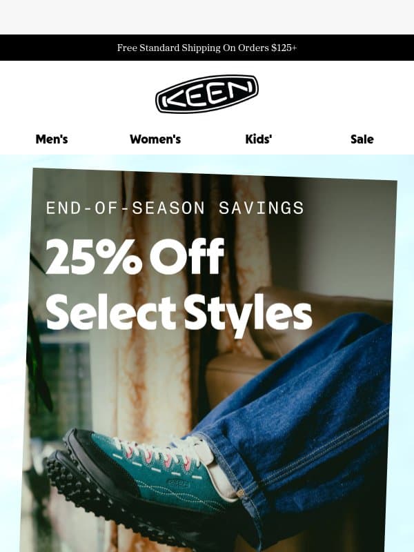 Big Savings for Any Adventure email from Keen Footwear
