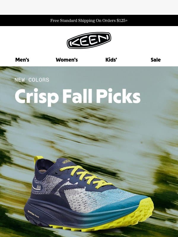 New Drops for Leaf Drops email from Keen Footwear