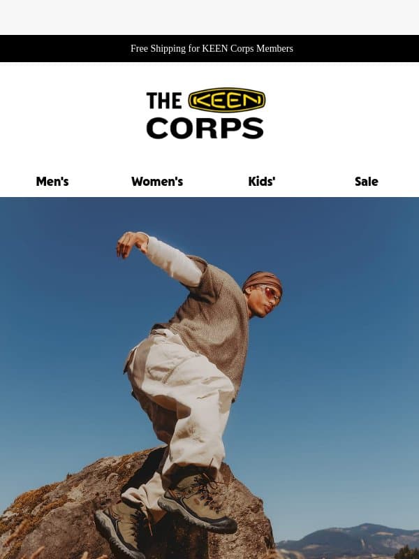 NEW! Free Shipping for KEEN Corps Members email from Keen Footwear