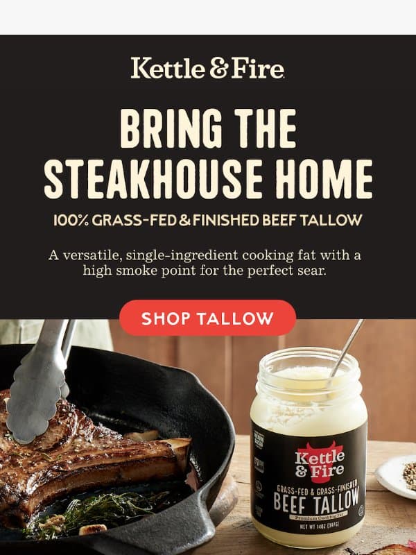 One ingredient, instant flavor email from Kettle & Fire