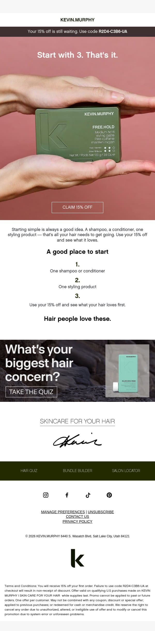 You don’t need a full routine to start email from Kevin Murphy screenshot