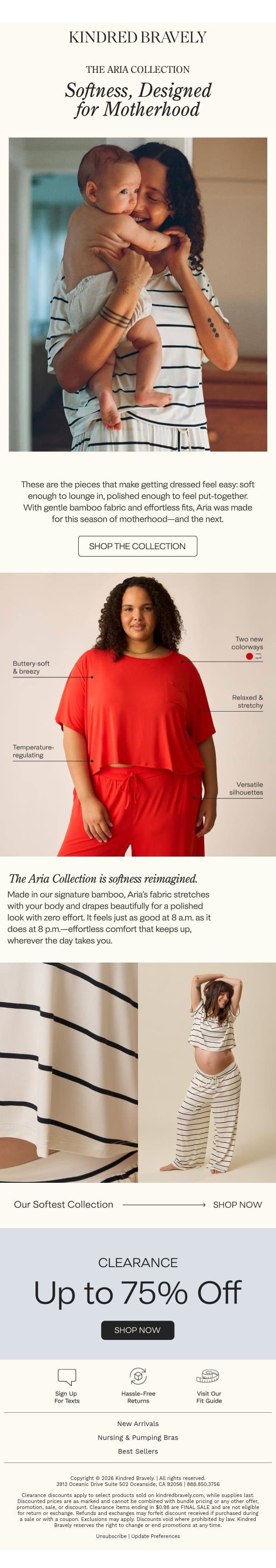Inside: The pieces that make getting dressed feel easy. email from Kindred Bravely screenshot