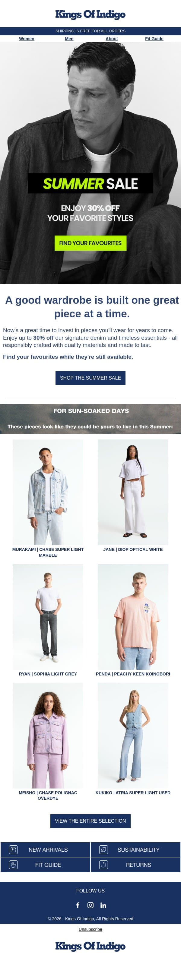 Is Now The Time To Use That 30% Off? π email from Kings of Indigo screenshot