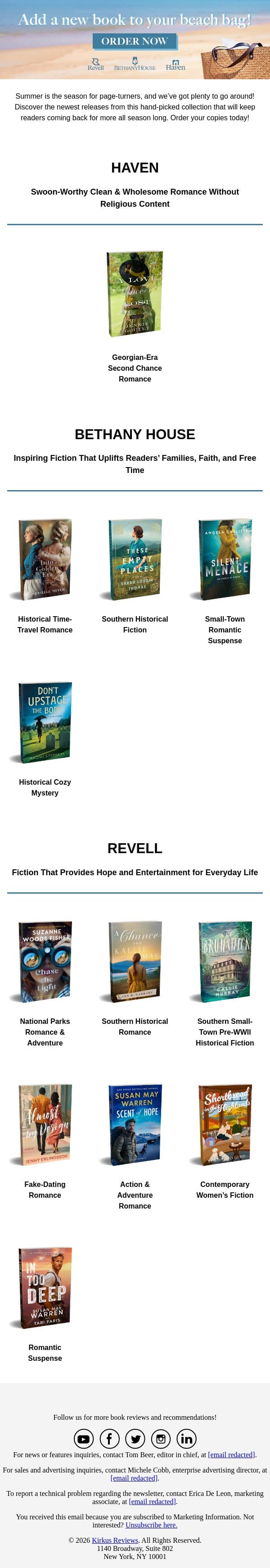 ☀️ Sunshine in book form! email from Kirkus Reviews screenshot