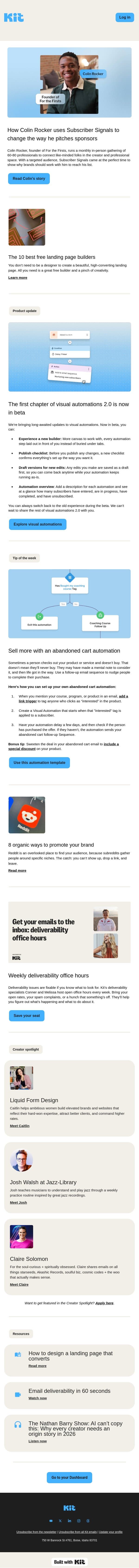 Visual automations 2.0 is now in beta email from Kit screenshot
