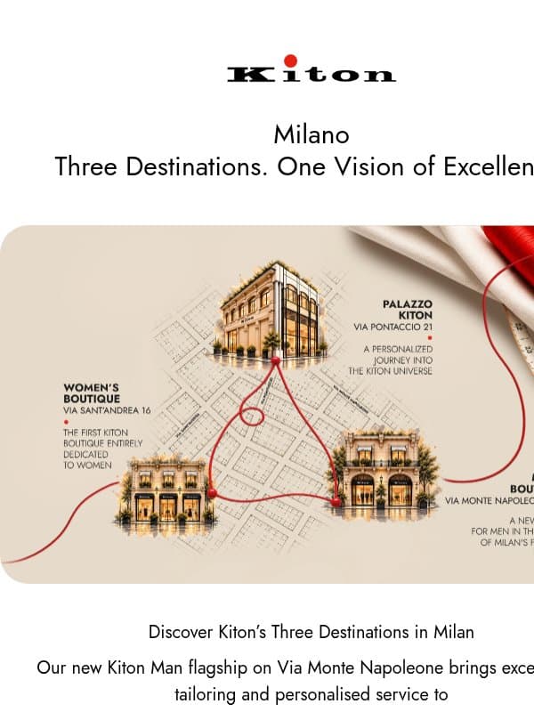 Kiton Opens a New Chapter in Milan email from Kiton