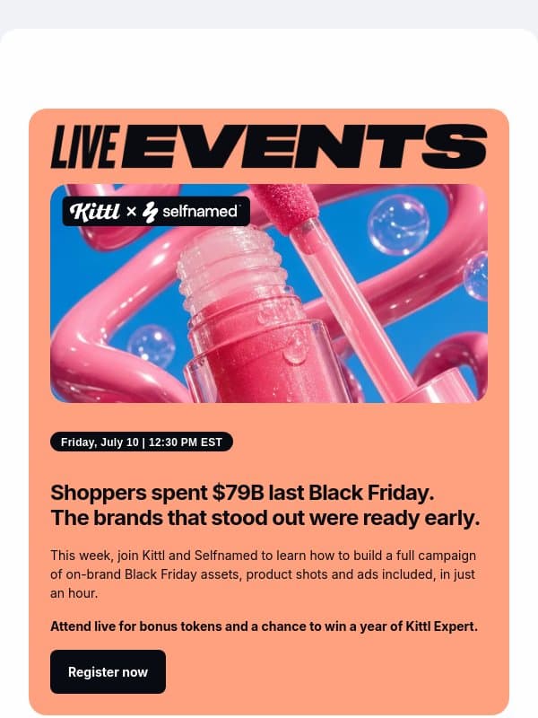 Get your brand Black Friday-ready email from Kittl