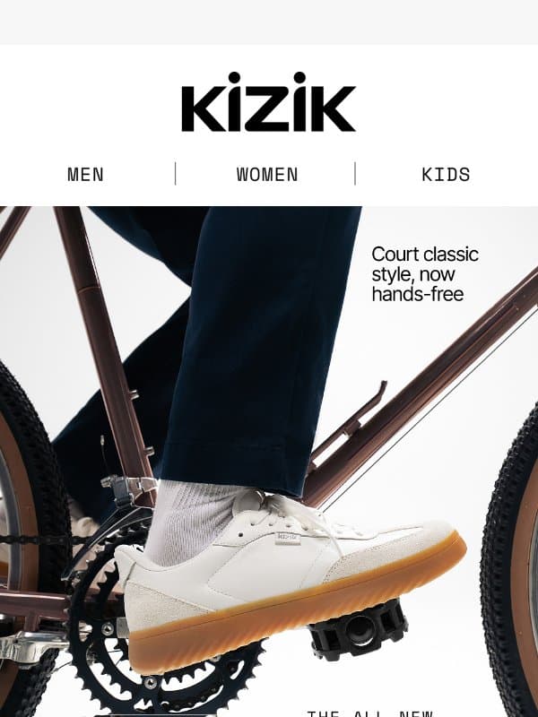 The all-new Camden. Real leather. Unreal comfort. email from Kizik