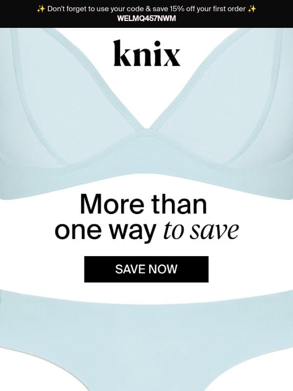 Period underwear starting at $20 ๐ฎ email from Knix