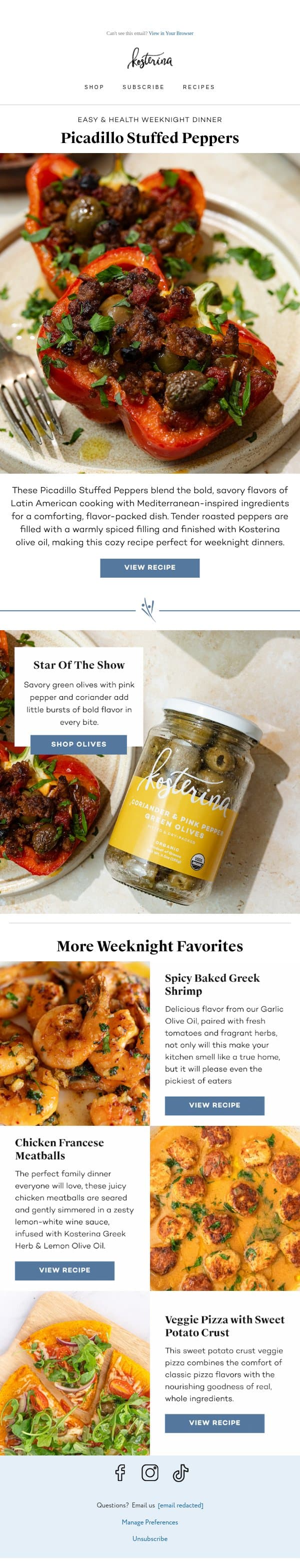 🌶️ A New Way to Stuff Peppers email from Kosterina screenshot