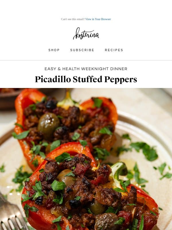 🌶️ A New Way to Stuff Peppers email from Kosterina