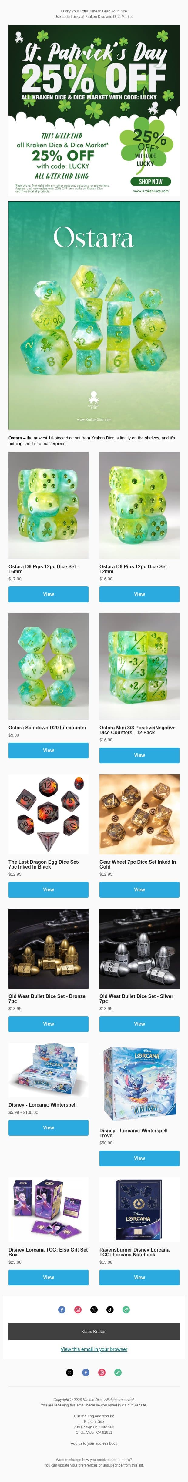 Lucky You! Extra Time to Grab Your Dice email from Kraken Dice screenshot