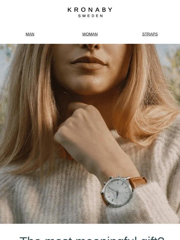 A gift for her time on Mother's Day email from Kronaby