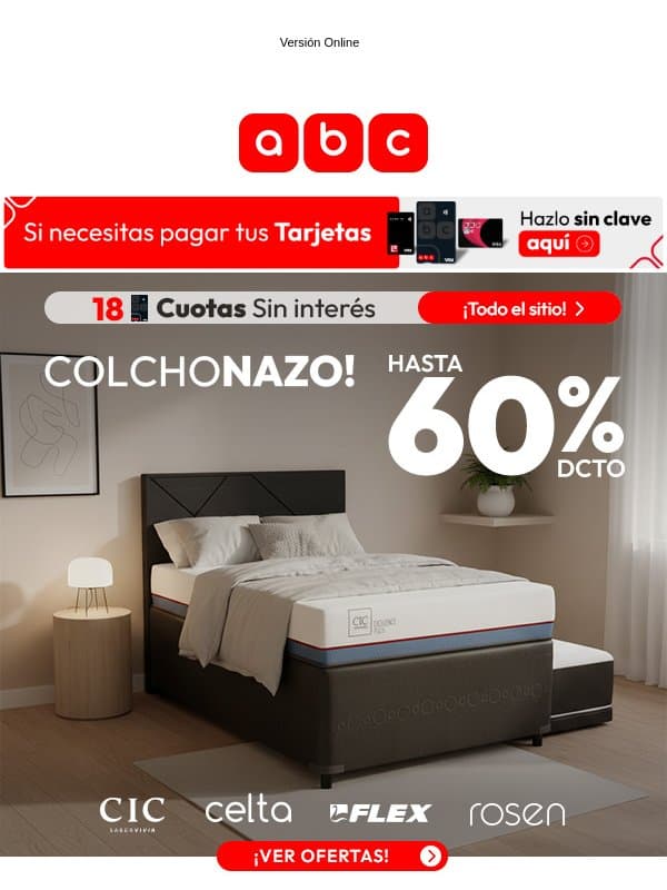 Tu descanso merece hasta 60% dcto 💤 email from La Polar