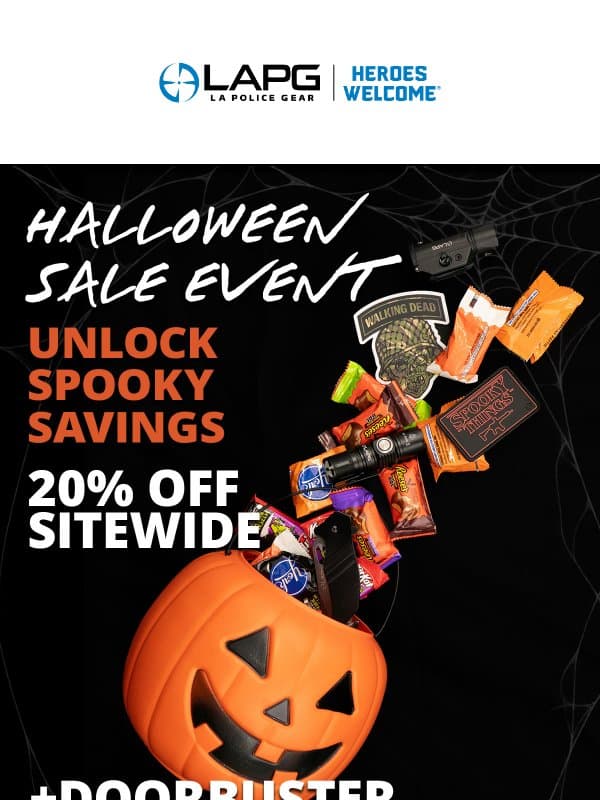 Halloween Sale Event is LIVE 🎃 email from LA Police Gear