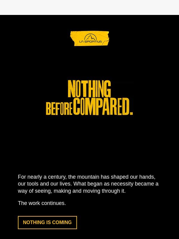 Nothing is coming. email from La Sportiva