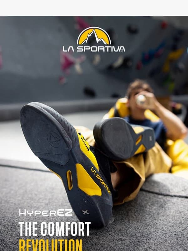 HyperEZ: the new climbing shoe designed for first-time climbers email from La Sportiva