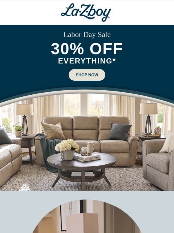 Reward Yourself with Comfort email from La-Z-Boy