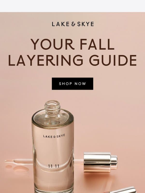 Layer Your Fall email from Lake & Skye