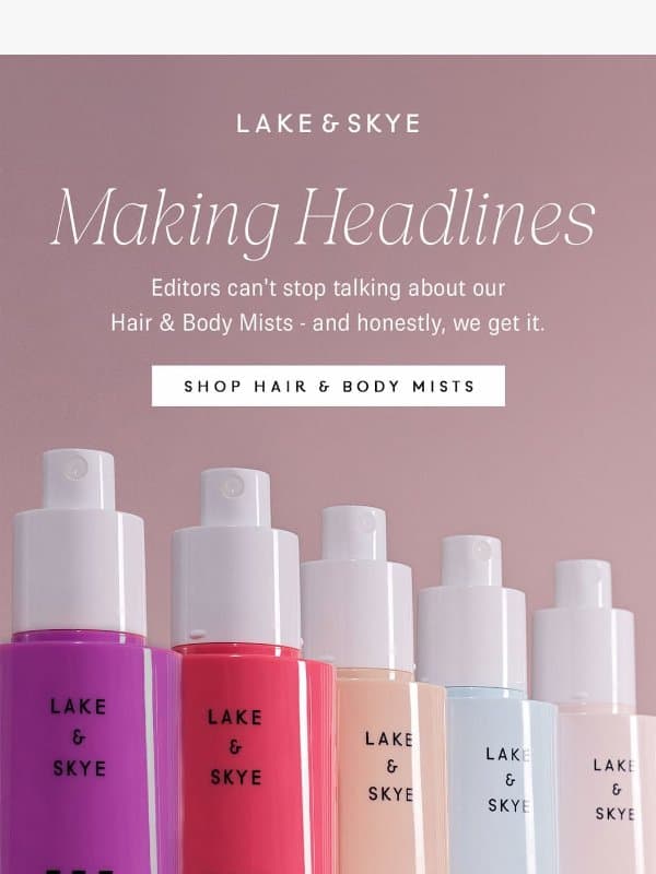 "I'm Borderline Obsessed" email from Lake & Skye