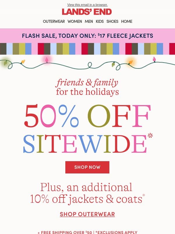 Jackets, coats & a whole lotta cozy email from Lands' End