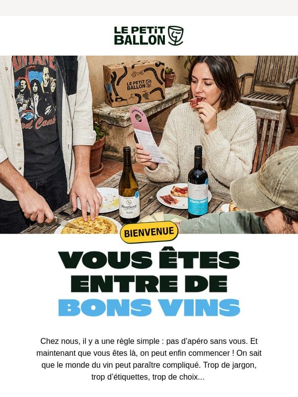 Vous avez bon goût 😉 email from Le Petit Ballon