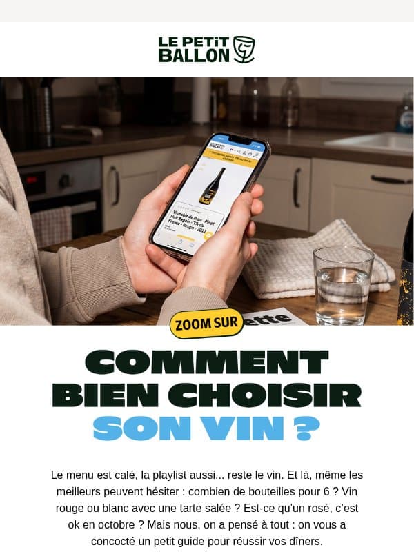 Vous débutez dans le vin ? email from Le Petit Ballon