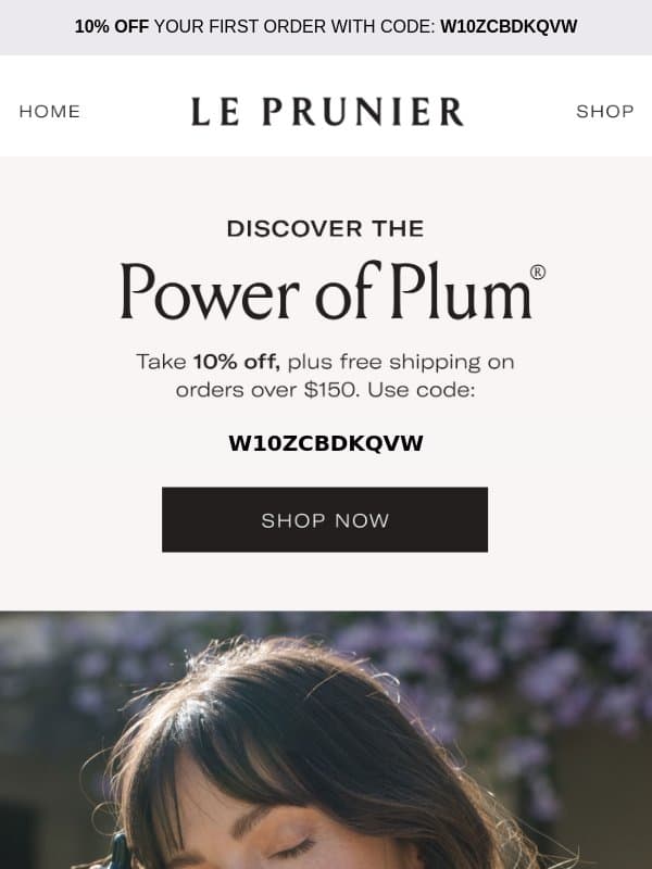 Welcome to Our Community 💌 email from Le Prunier