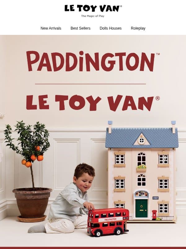 Paddington x Le Toy Van 🐻🍊 email from Le Toy Van