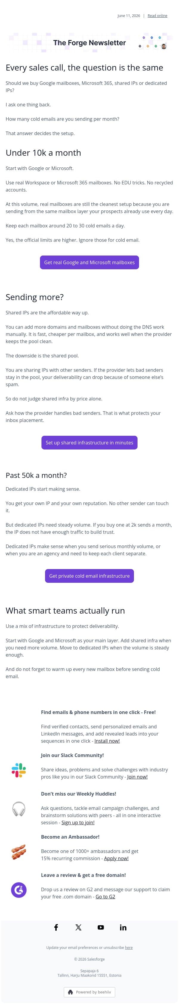 Before you buy another mailbox email from Leadsforge screenshot