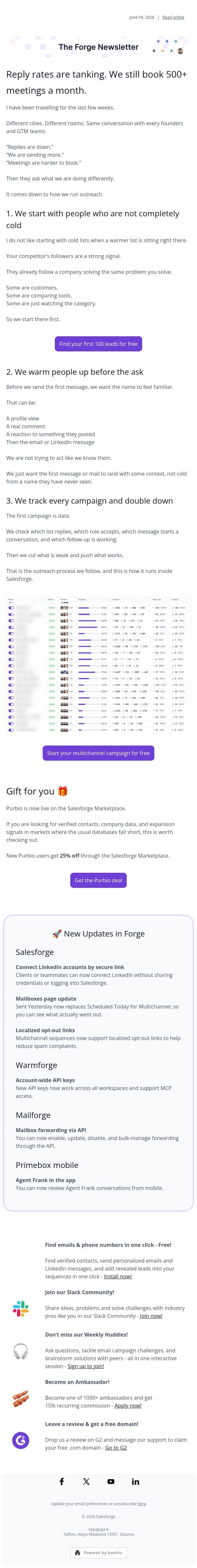 Every team told me the same thing email from Leadsforge screenshot