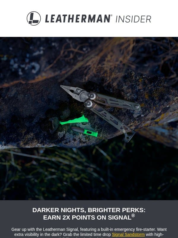 Spotlight On Signal email from Leatherman