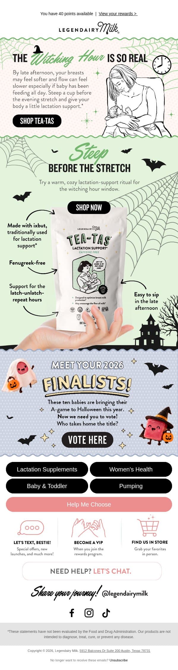 Trick or feed? š email from Legendairy Milk screenshot
