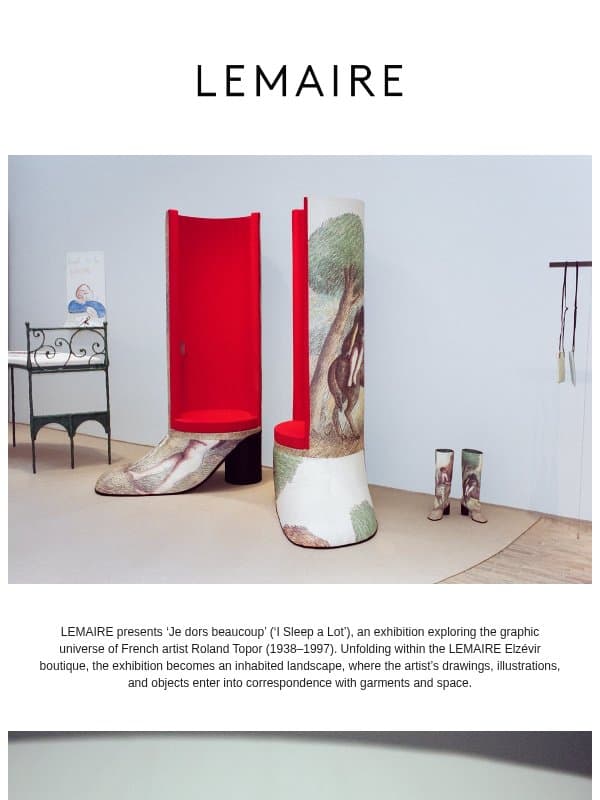 ‘Je Dors Beaucoup (I Sleep a Lot)’ email from Lemaire