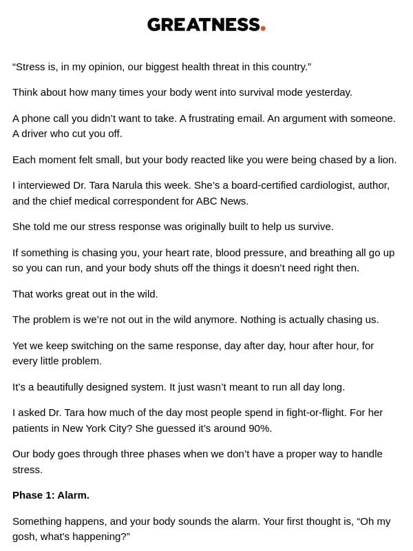 ⚠️ Burnout Doesn’t Happen Overnight email from Lewis Howes
